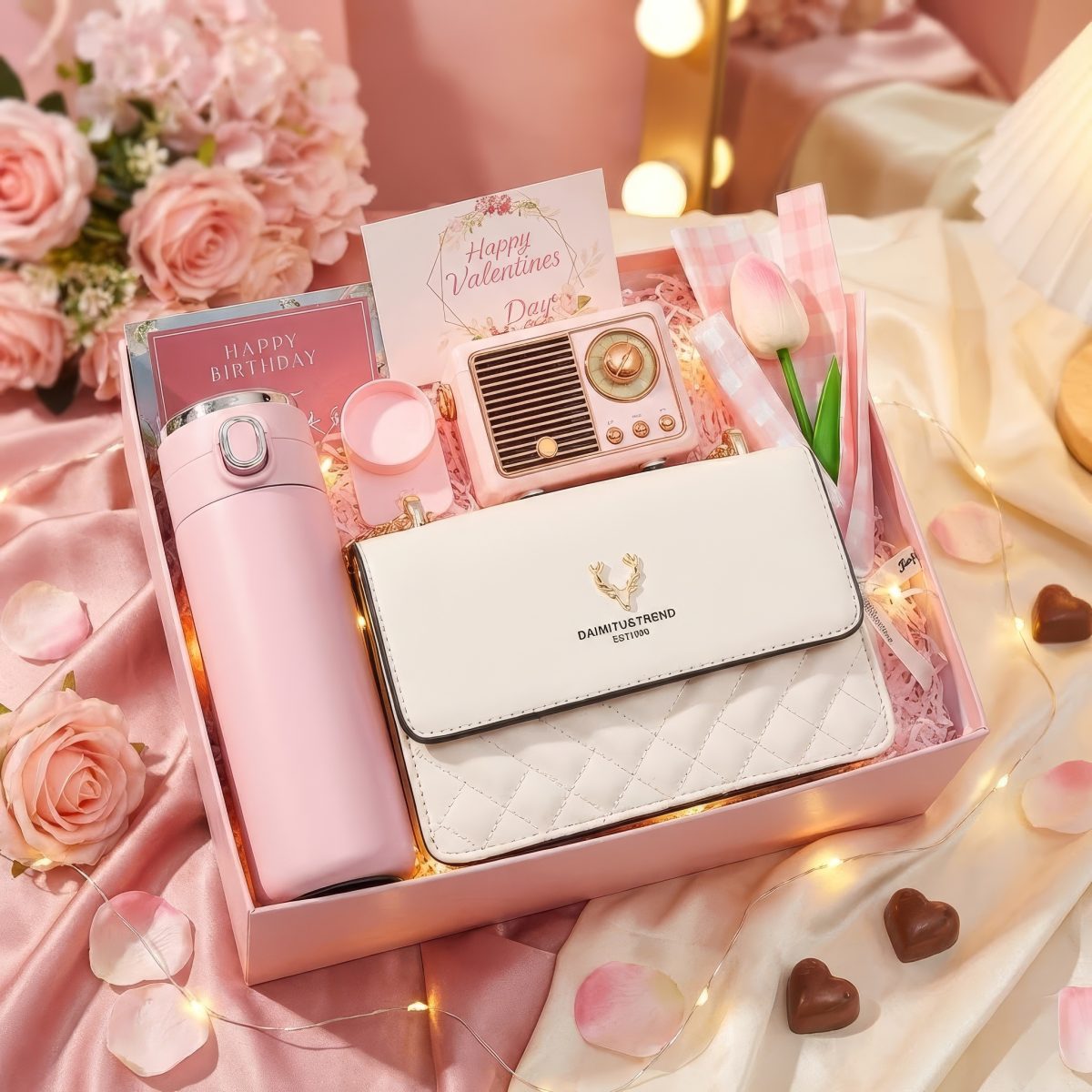 Bộ Quà Tặng IV Pink Valentine Ý Nghĩa Cho Nàng | Set Quà Tặng Túi Xách Chính Hãng, Giá Tốt - Ảnh 5