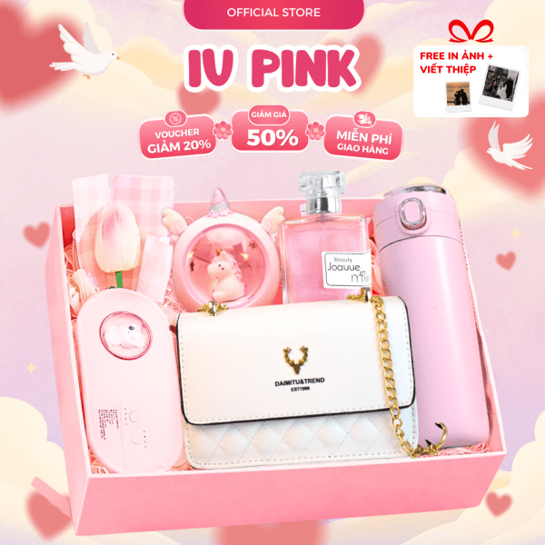 Bộ Quà Tặng IV Pink Valentine Ý Nghĩa Cho Nàng | Set Quà Tặng Túi Xách Chính Hãng, Giá Tốt
