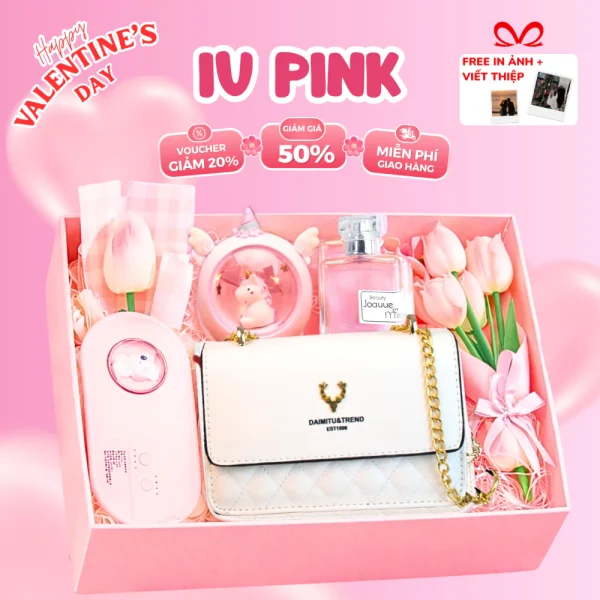 Bộ Quà Tặng IV Pink Valentine Ý Nghĩa Cho Nàng | Set Quà Tặng Túi Xách Chính Hãng, Giá Tốt